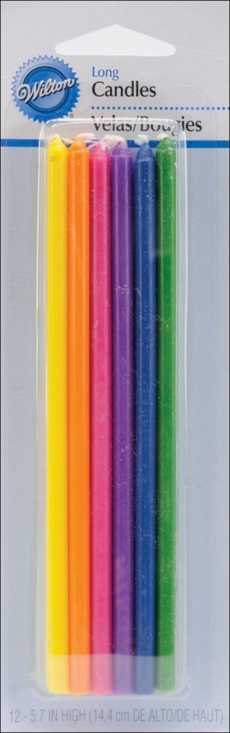 Buy Long Multi colored Candles 12 pack in NZ. 