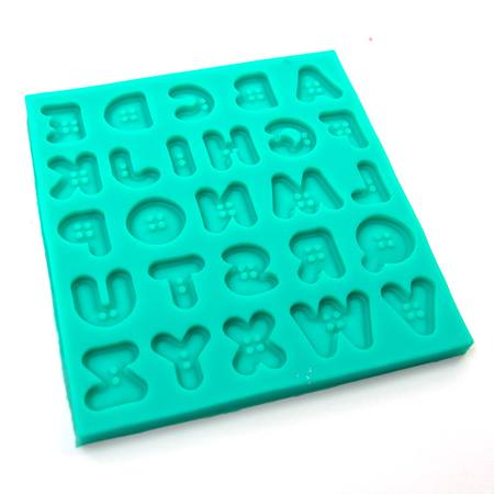 Buy BUTTON ALPHABET - Silicone mould in NZ. 