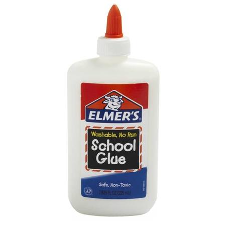 Elmer's PVA School Glue, white washable 225ml