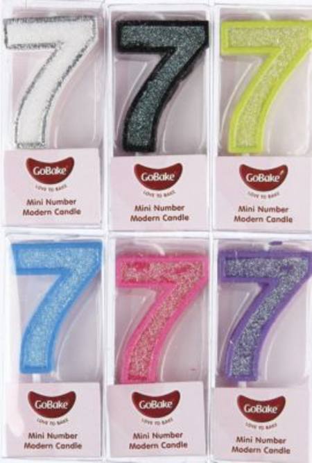 Buy Candle Mini Number 7 Modern assorted colours in NZ. 