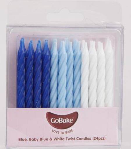 Buy Blue Ombre Twist Candles - 24 pk in NZ. 