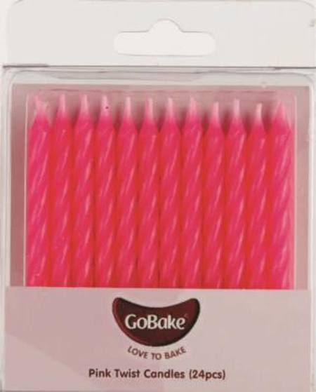 Buy Pink Twist Candles 24 pcs in NZ. 