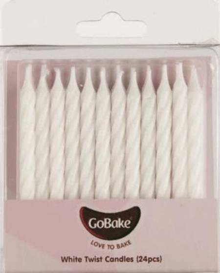 Buy White Twist Candles 24 pcs in NZ. 
