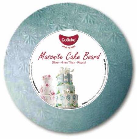 Buy 14"  Round, Masonite Cake Board, 4mm, silver in NZ. 