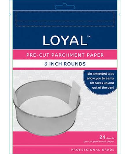 Pre-Cut Parchment Paper, 6" rounds, pack of 24