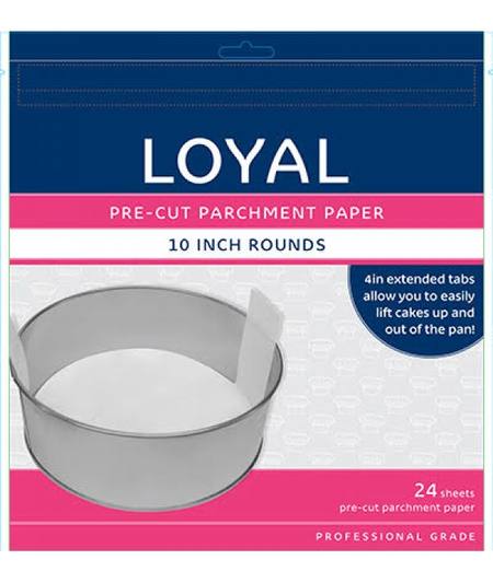 Pre-Cut Parchment Paper, 10" round, pack of 24