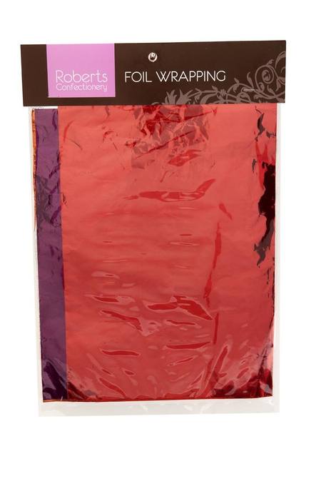 Buy Foil Wrapping sheets , red, rust, orange & plum in NZ. 