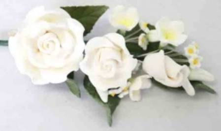 Rose Spray - White. Can be dusted with powder colours