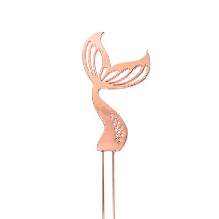 ROSE GOLD PLATED CAKE TOPPER - MERMAID TAIL