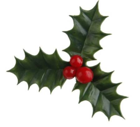 Plastic Holly - cake decorations 60mm