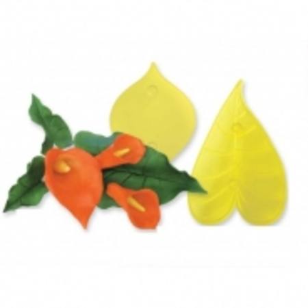 Arum Lily & Leaf Life Size,  set of 2