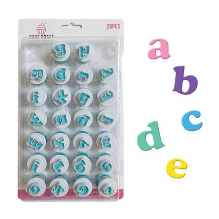 Mini Lowercase Alphabet Cutters - Plunger
