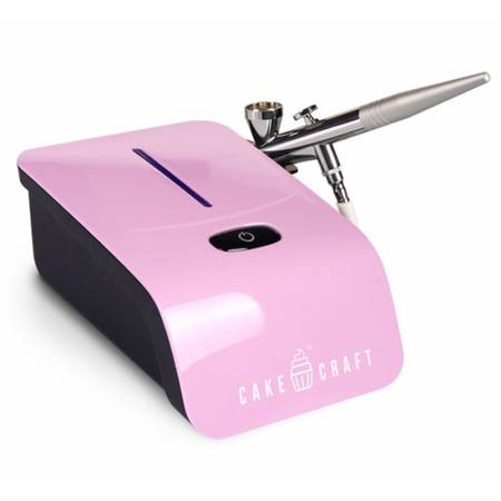 Cake Craft Mini Airbrush Compressor & Gun Kit - Pink