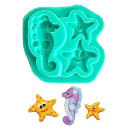 Buy Sea Horse & Starfish - Silicone mould in NZ. 
