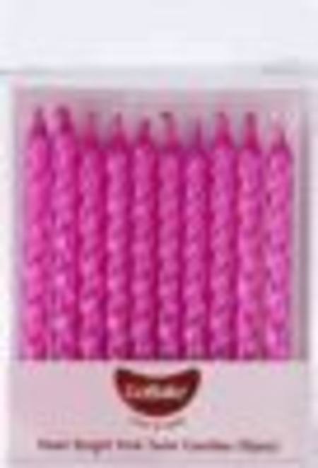 Pearl Bright pink Twist Candles