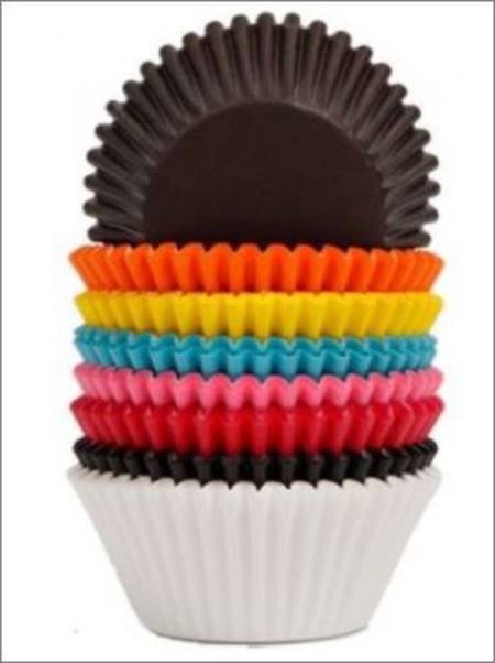 Cupcake Cases, Assorted Colours  Muffin  500pk