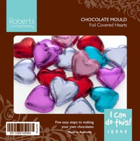 Chocolate Mould Foil Hearts