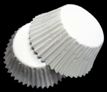 Mini Foil Cup Cake Cases - White 40 pc