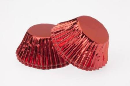 Std Foil Cup Cake Cases - Red - 25 per pack