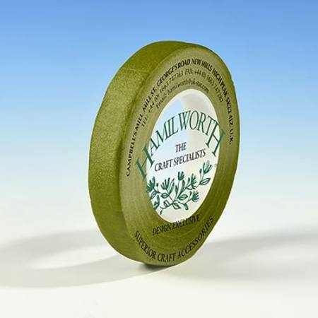 Floral Tape - Moss Green, 12 mm x 27 M