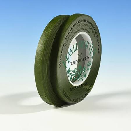 Floral Tape - Split Dark Green, 2 x 6mm x 27 m