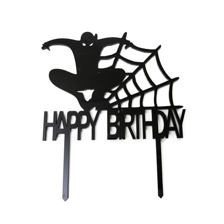 Spider Man Cake Topper - Black