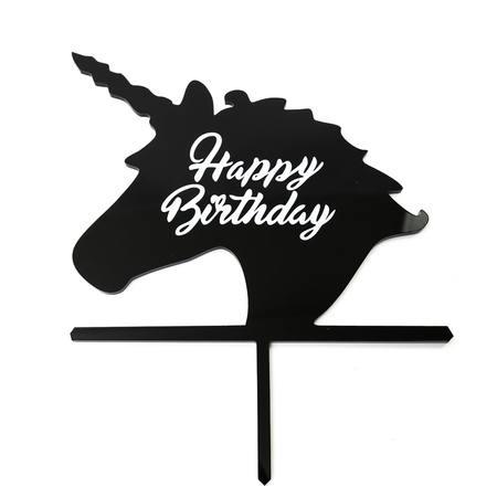 Happy Birthday Unicorn Silhouette