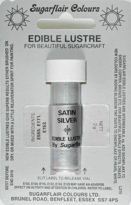 Edible Lustre  Satin Silver
