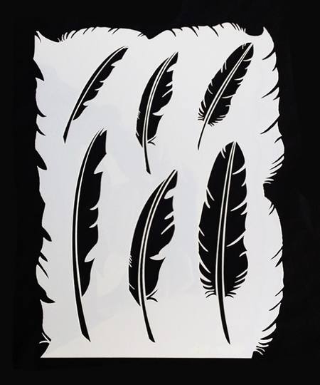 Feathers Stencil