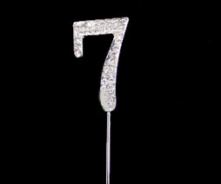 Diamante Topper - Number 7, 4.5cm